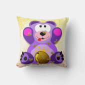 Blauer Honig Bär クッション (正面)