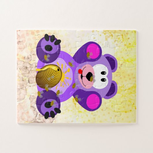 Blauer Honig Bär ジグソーパズル (横)