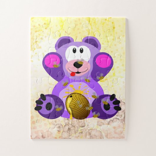 Blauer Honig Bär ジグソーパズル (縦)