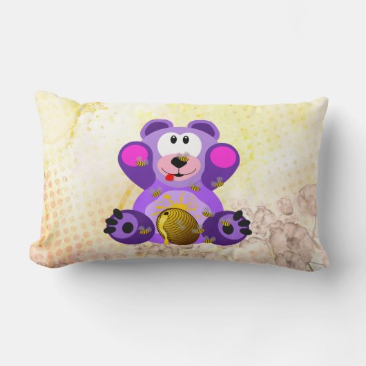 Blauer Honig Bär ランバークッション (正面)