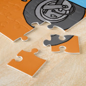 Blauer Motorroller (Vespa) ジグソーパズル (側面)