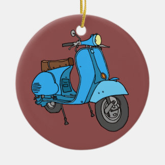 Blauer Motorroller (Vespa) セラミックオーナメント