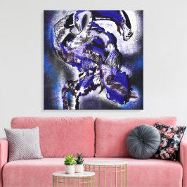 Blauer Traum. Abstrakt  キャンバスプリント