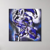 Blauer Traum. Abstrakt  キャンバスプリント (正面)