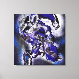 Blauer Traum. Abstrakt  キャンバスプリント