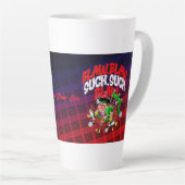 Blaw、Blaw、吸、吸、Blaw、 カフェラテマグ (右アングル)