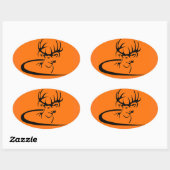 Blazeオレンジ狩りエンドステッカー 楕円形シール (シート)