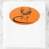 Blazeオレンジ狩りエンドステッカー 楕円形シール (バッグ)