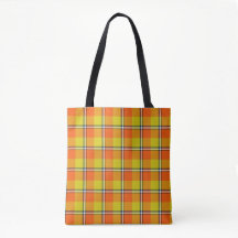 Blaze Orange and Bird Flower Plaid