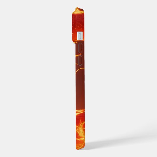 Blazing Fire Dragon | Mythical Flame Dragon Fantas iPhoneケース (左側面)