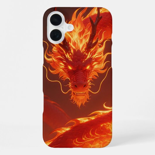 Blazing Fire Dragon | Mythical Flame Dragon Fantas iPhoneケース (裏面)