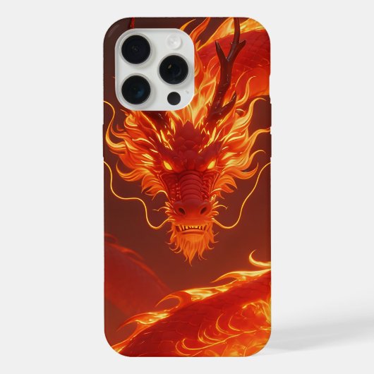 Blazing Fire Dragon | Mythical Flame Dragon Fantas iPhoneケース (裏面)