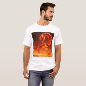 Blazing Fire Dragon | Mythical Flame Dragon Fantas Tシャツ (正面フル)