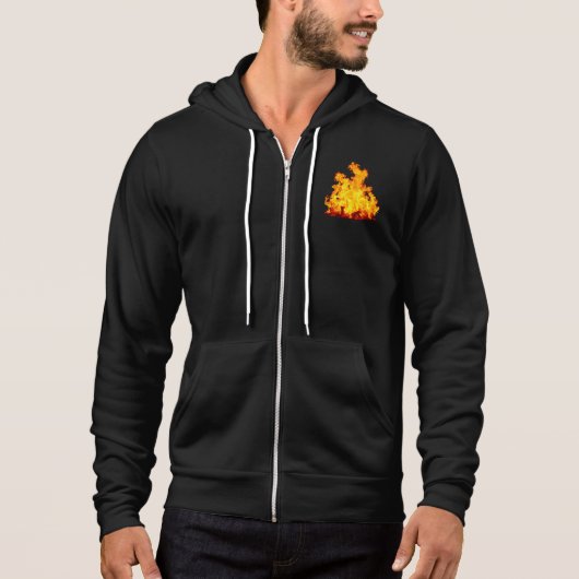 Blazing Fire Men's Bella+Canvas Full-Zipフード付きスウェット パーカ (正面)