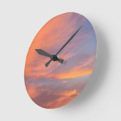 BLazing FireSky ラウンド壁時計 (傾斜)