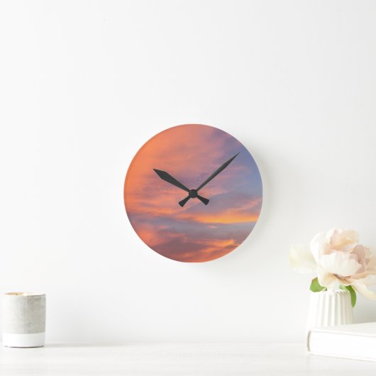 BLazing FireSky ラウンド壁時計 (ホーム)