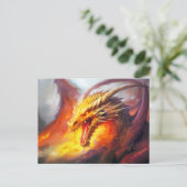 Blazing Fury – Medieval Fire-Breathing Dragon in A ポストカード (スタンド正面)