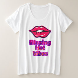 Blazing Hot Vibes Women's Plus-Size Tシャツ – 無料