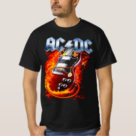 Blazing Rocker Guitar | AC/DC Inspired Biker Tシャツ