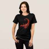 Blazing Scorpion Mythical Creature Fantasy Art トライブレンドＴシャツ (正面全面)