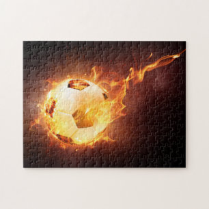 Blazing Soccer Ball Fire - Puzzle ジグソーパズル