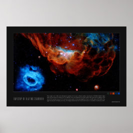 Blazing Starbirthのタペストリー(NGC 2014、NGC 2020) ポスター