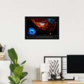 Blazing Starbirthのタペストリー(NGC 2014、NGC 2020) ポスター (ホームオフィス)