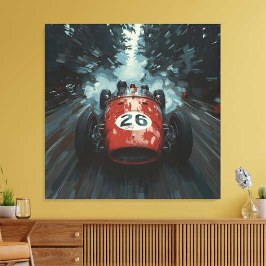 Blazing Trail: Car 26 Unleashed キャンバスプリント (インサイチュ (リビング))