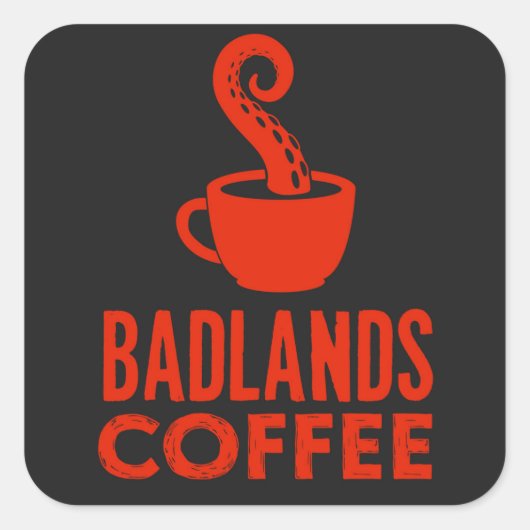 BLCロゴ&文字ステッカー、ブラック スクエアシール (正面)