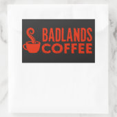 BLCロゴ&文字ステッカー、黒、横長 長方形シール (バッグ)