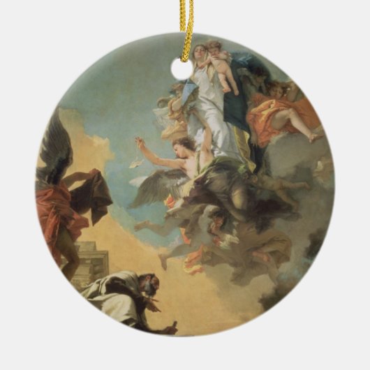 Bleに肩甲骨を与えているCarmelのヴァージン セラミックオーナメント (正面)