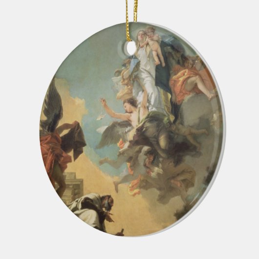 Bleに肩甲骨を与えているCarmelのヴァージン セラミックオーナメント (左)