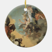 Bleに肩甲骨を与えているCarmelのヴァージン セラミックオーナメント (裏面)