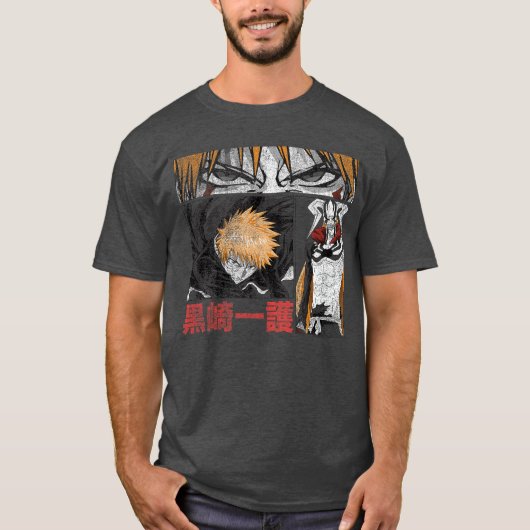 Bleach Graphic Ichigo Comic Book Style Anime Tシャツ (正面)