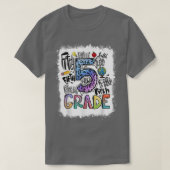 Bleached 5th Grade Typography Fifth Grade Back To  Tシャツ (デザイン正面)