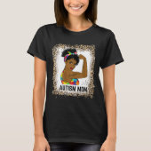 Bleached Autism Awareness Strong Mom Afro Mother B Tシャツ (正面)