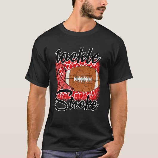 Bleached Football Tackle Stroke Retro Awareness Re Tシャツ (正面)