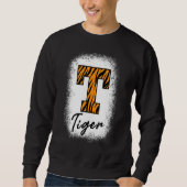 Bleached Football Tigers School Sports Fan Team Sp スウェットシャツ (正面)