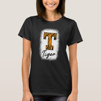 Bleached Football Tigers School Sports Fan Team Sp Tシャツ