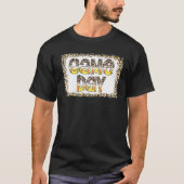 Bleached Leopard Softball Game Day Vibes Softball Tシャツ (正面)