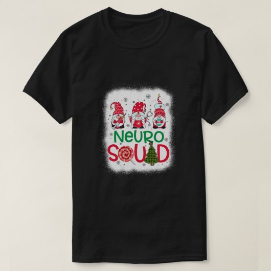 Bleached Neuro Squad Gnomies Nurse Christmas Pine  Tシャツ (デザイン正面)