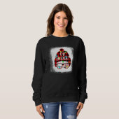 Bleached Oh Fudge Merry Christmas Red Plaid スウェットシャツ (正面フル)