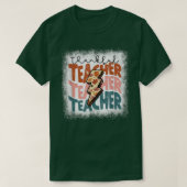 Bleached One Thankful Teacher Thanksgiving Fall Te Tシャツ (デザイン正面)