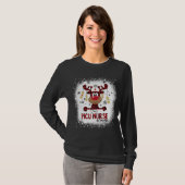 Bleached PICU Nurse Reindeer Christmas Pajama Xmas Tシャツ (正面フル)