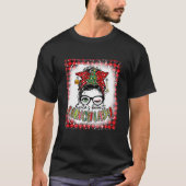 Bleached Santas Favorite Lunch Lady Messy Bun Chri Tシャツ (正面)