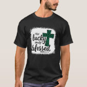 Bleached Shamrock Not Lucky Simply Blessed St Patr Tシャツ (正面)