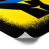 Bleached Shirts Fist Flag I Stand With Ukraine Sol ポスター (角)