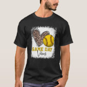Bleached Softball Game Day Vibes Softball Mom Moth Tシャツ (正面)