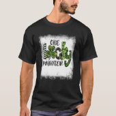 Bleached St Patricks Day Leopard One Lucky Painter Tシャツ (正面)
