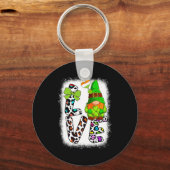 Bleached St Patricks Day St Patricks Gnomes Love T キーホルダー (正面)